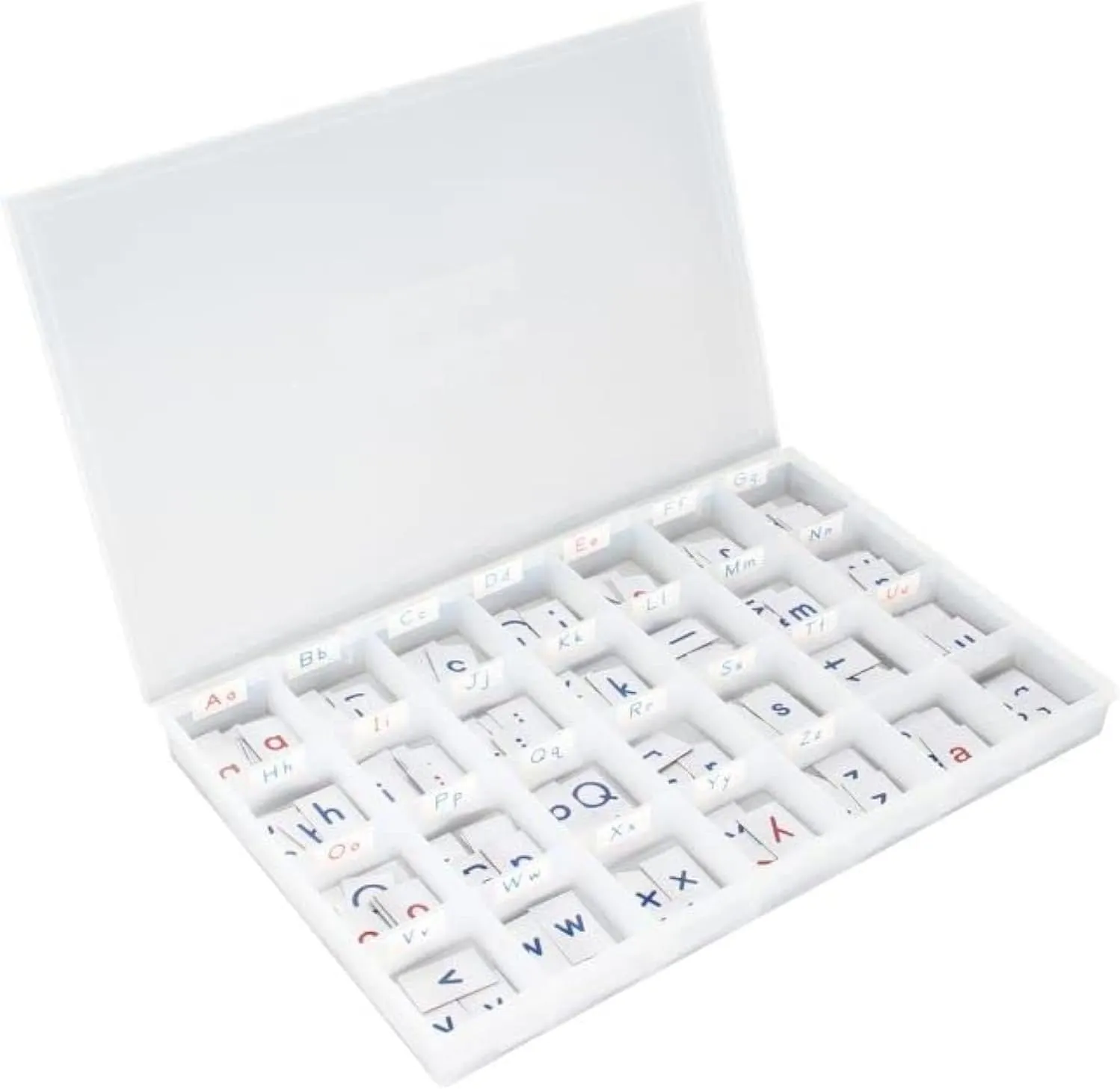 Really Good Stuff Vinyl Magnetic Letters with Alphabet Storage Case – Make Spelling, Phonics, Vocabulary Fun & Interactive – With Lowercase and Uppercase Letters, 28-Compartment Case, Letter Stickers