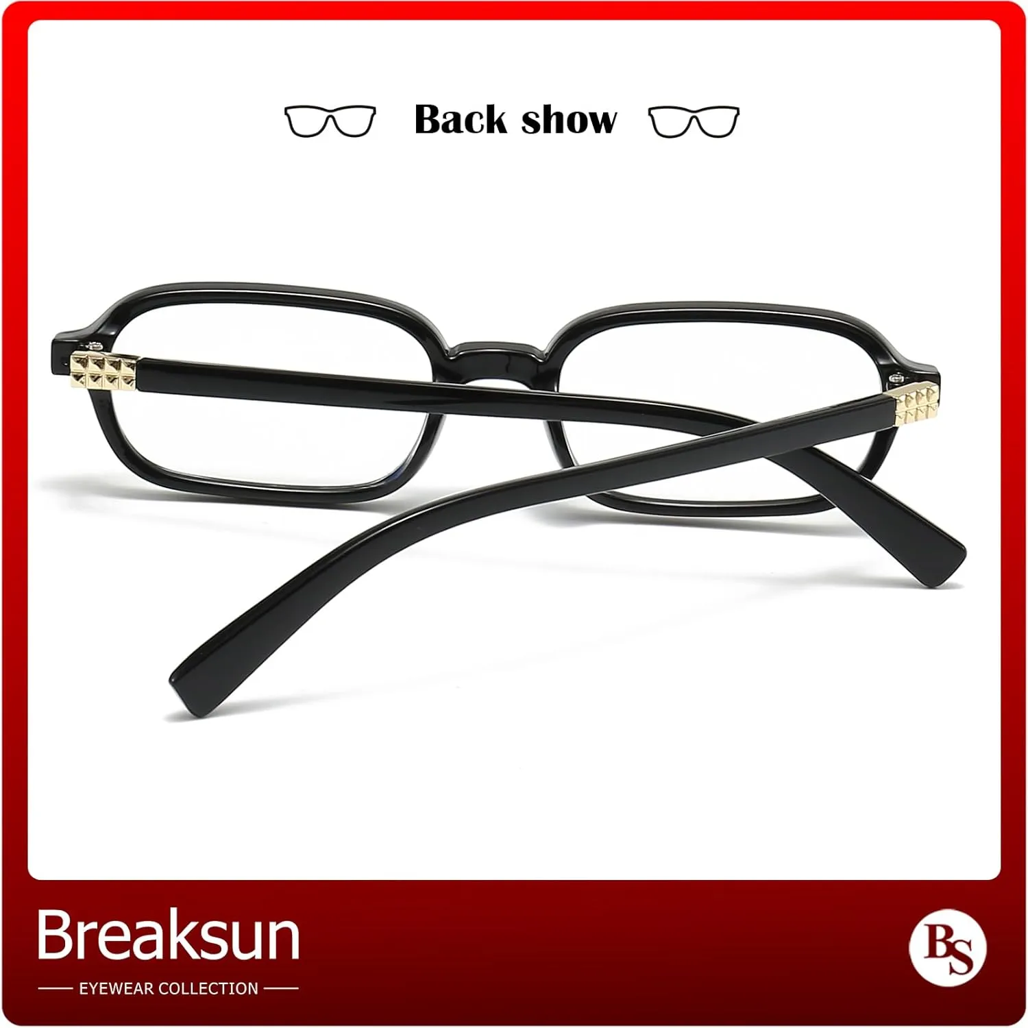 Retro Rectangle Glasses for Women Men Small Square Blue Light Blocking Glasses Vintage Eyeglasses