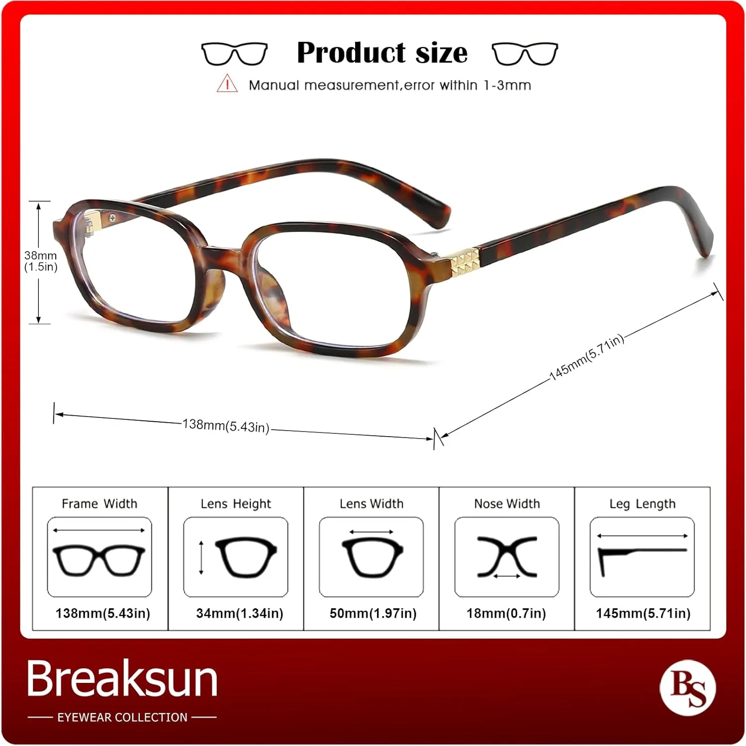 Retro Rectangle Glasses for Women Men Small Square Blue Light Blocking Glasses Vintage Eyeglasses