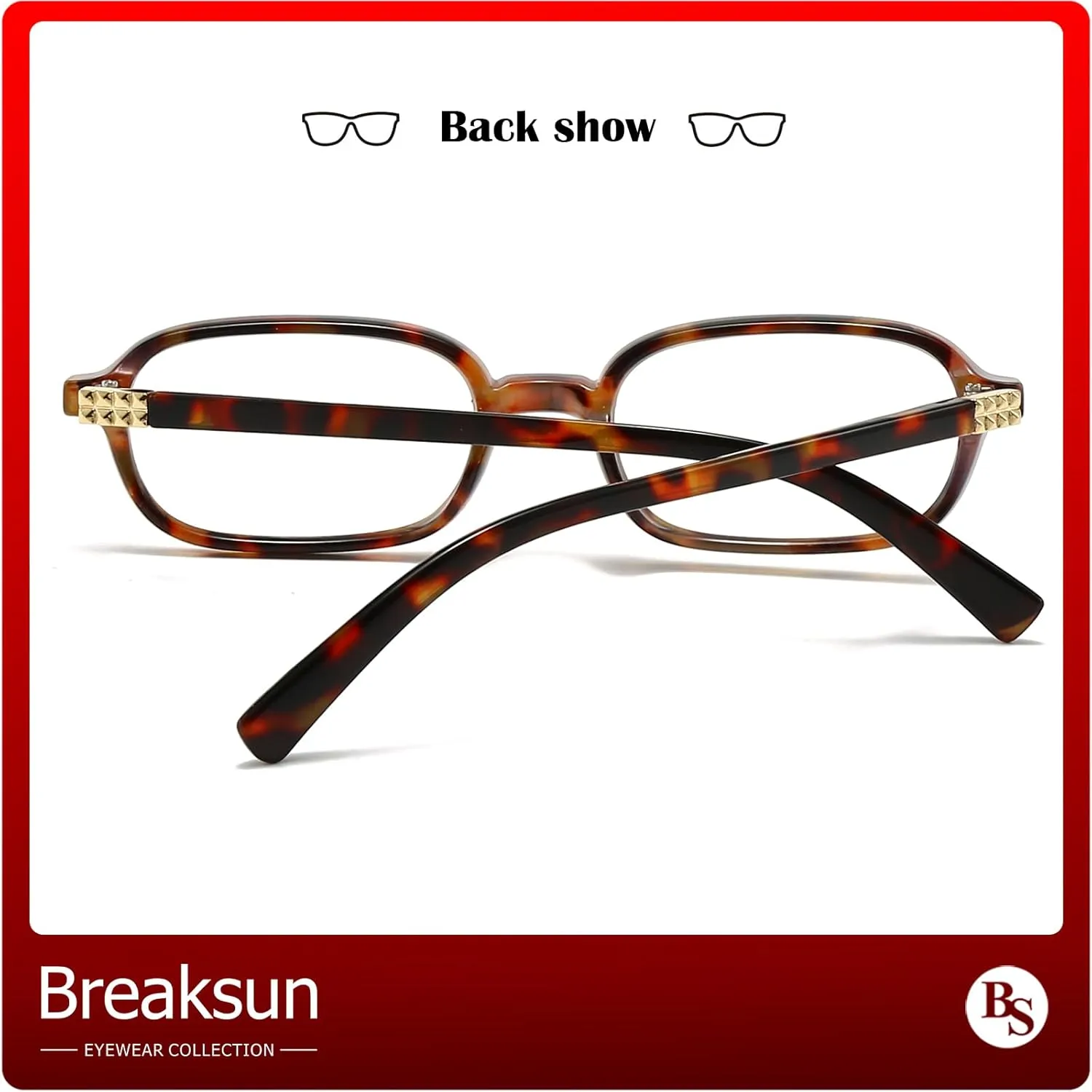 Retro Rectangle Glasses for Women Men Small Square Blue Light Blocking Glasses Vintage Eyeglasses