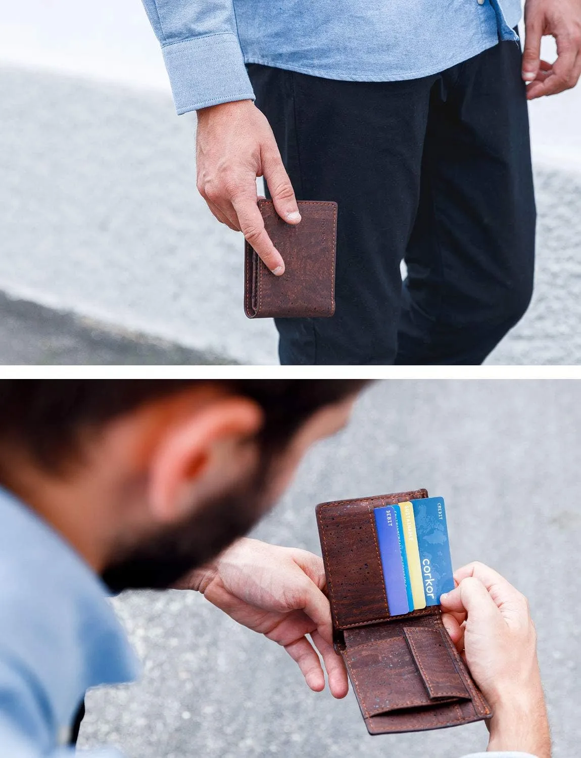 RFID Wallet With Coin Pocket -RFID Blocking - Vegan Leather – Cruelty Free – Eco Friendly - Black