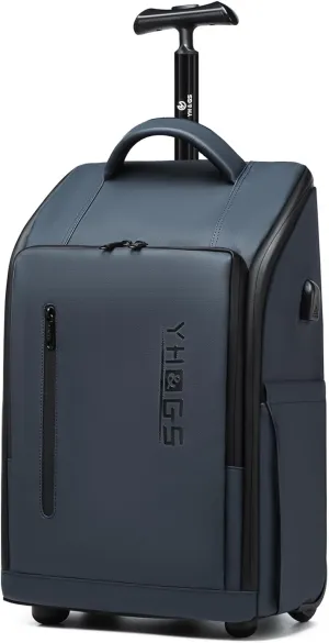 Rolling Backpack, Waterproof Backpack with Wheels for Business Commuter, Carry on Backpack with Laptop Compartment, Fit 15.6 Inch Laptop, Wheeled Backpack for Adults