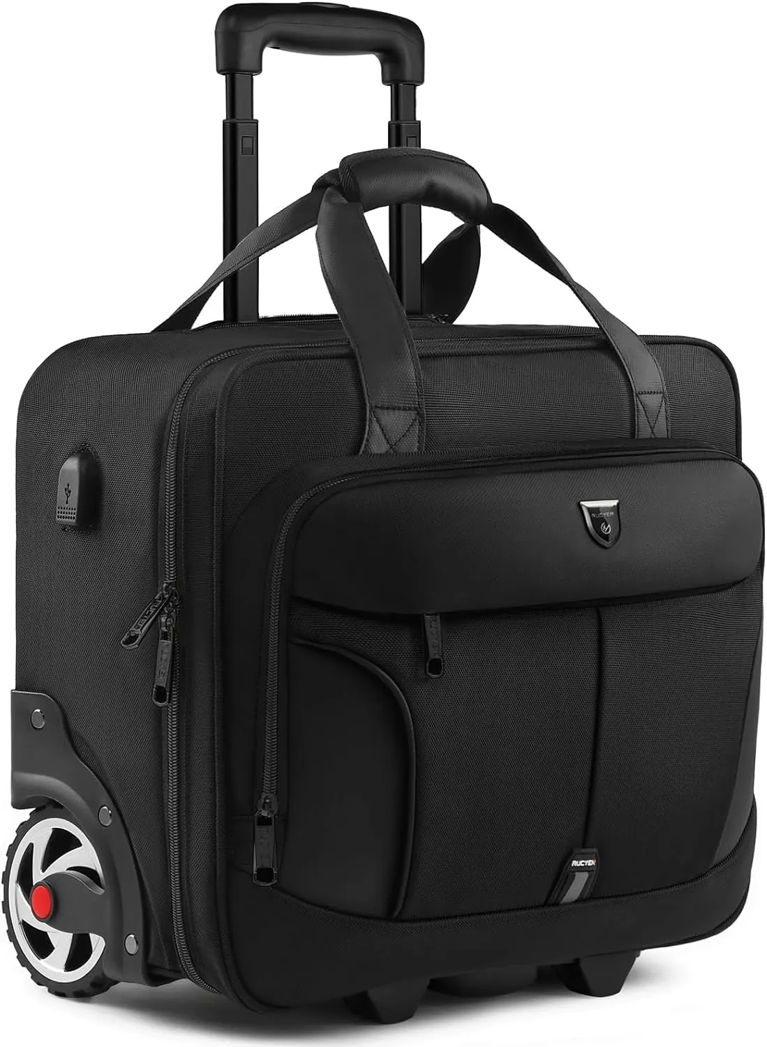 Rolling Laptop Bag,Rolling Briefcase for Men & Women,Laptop Briefcase on Wheels,Carry On Bag for Business Travel