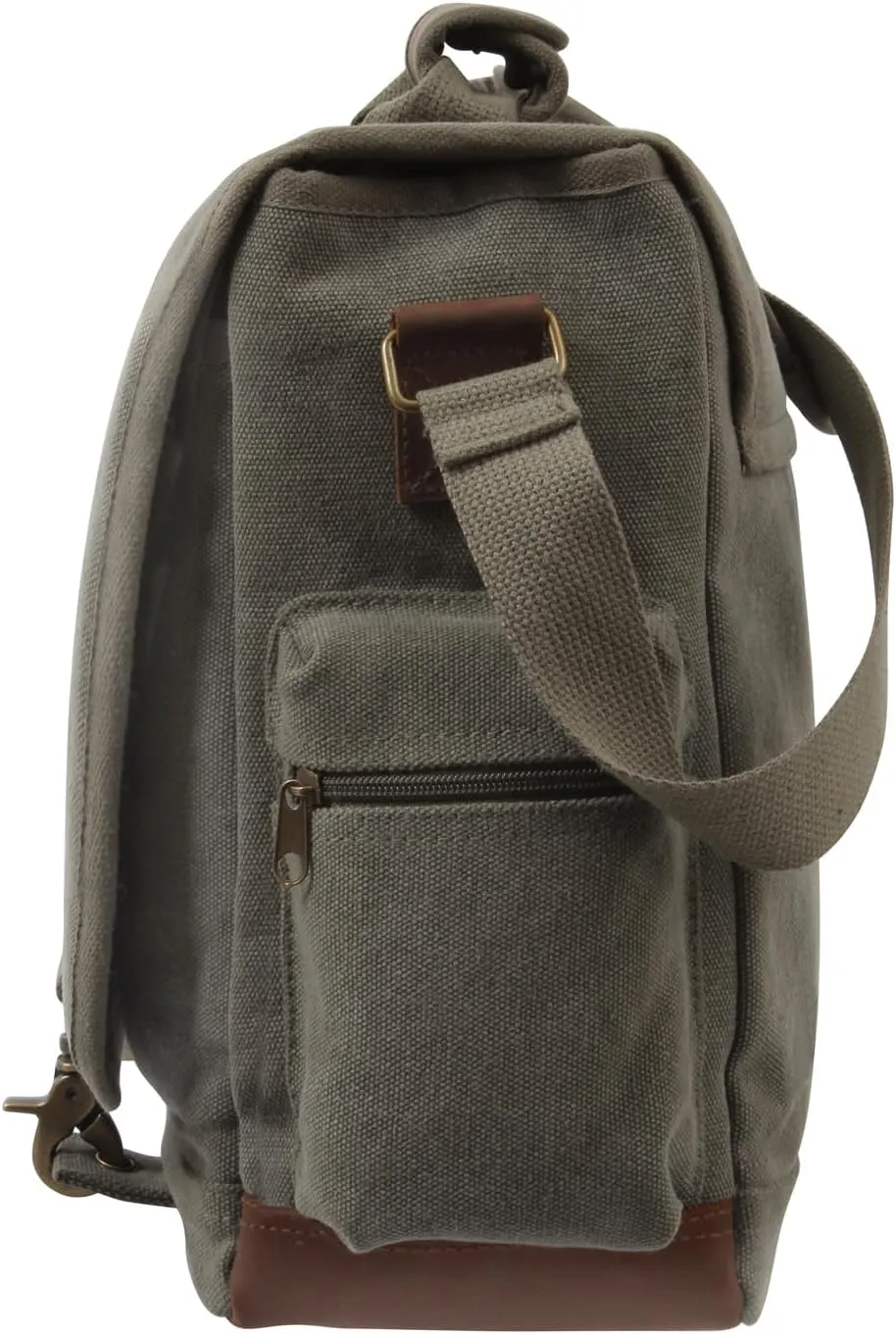 Rothco Vintage Canvas Pathfinder Laptop Bag With Leather Accents