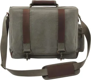 Rothco Vintage Canvas Pathfinder Laptop Bag With Leather Accents