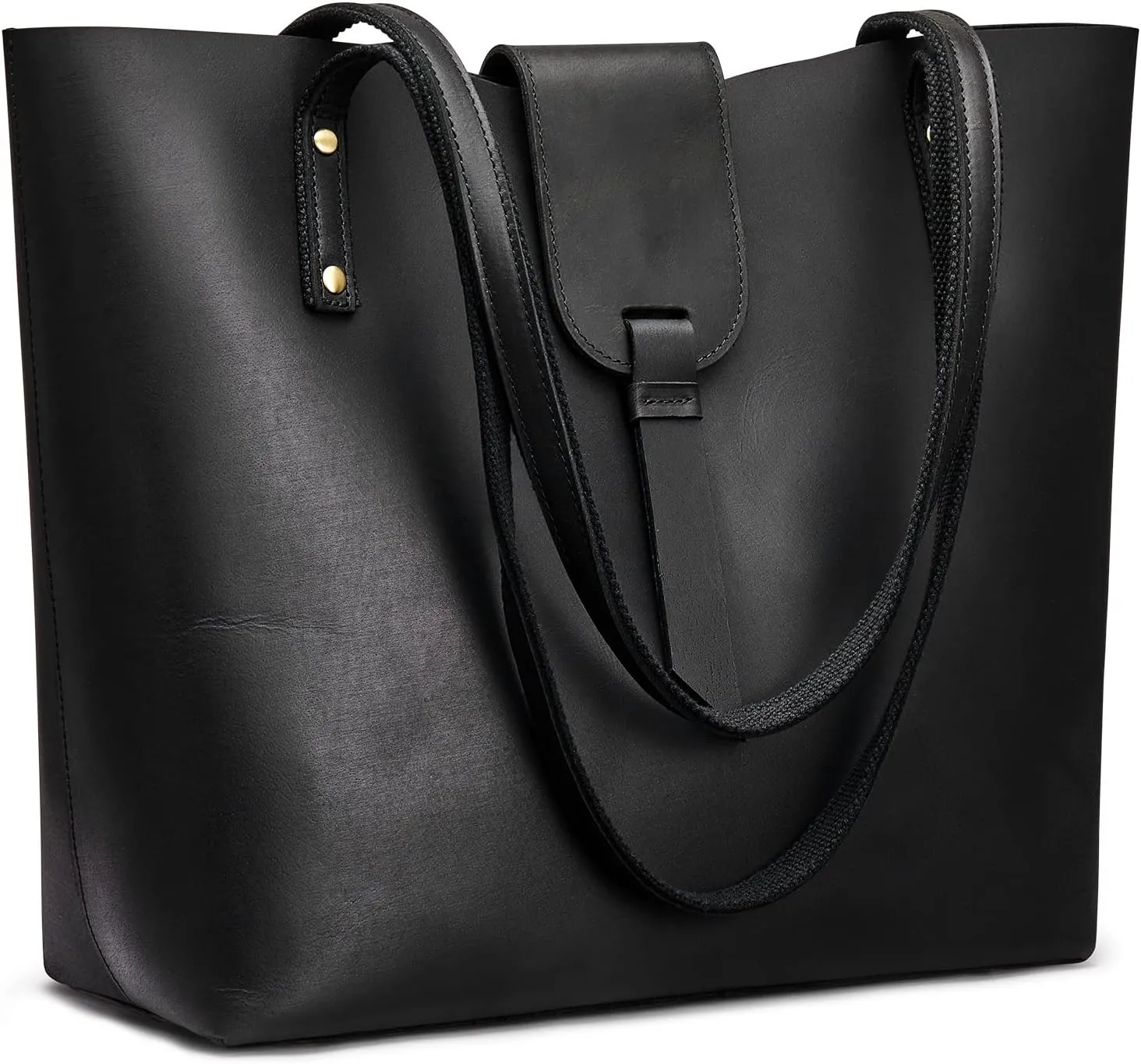 S-ZONE Genuine Leather Tote Bag for Women with Purse Organizer Large Shoulder Handbags Work