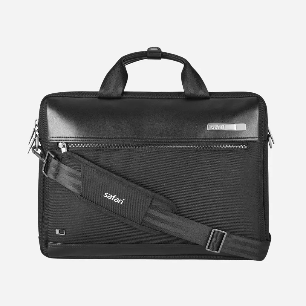 Safari Crest Messenger Bag with Dual compartments - Black