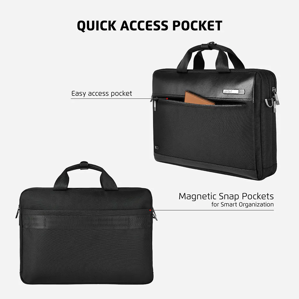 Safari Crest Messenger Bag with Dual compartments - Black