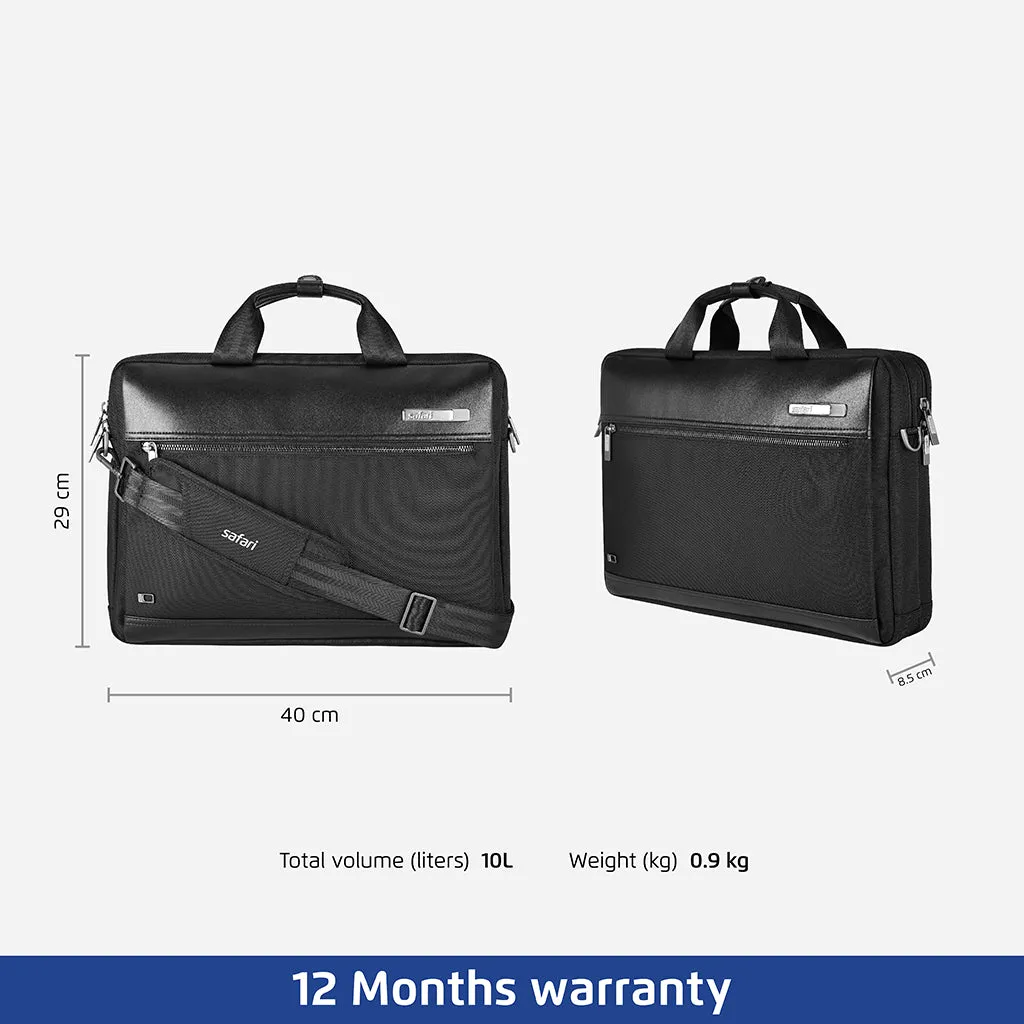 Safari Crest Messenger Bag with Dual compartments - Black