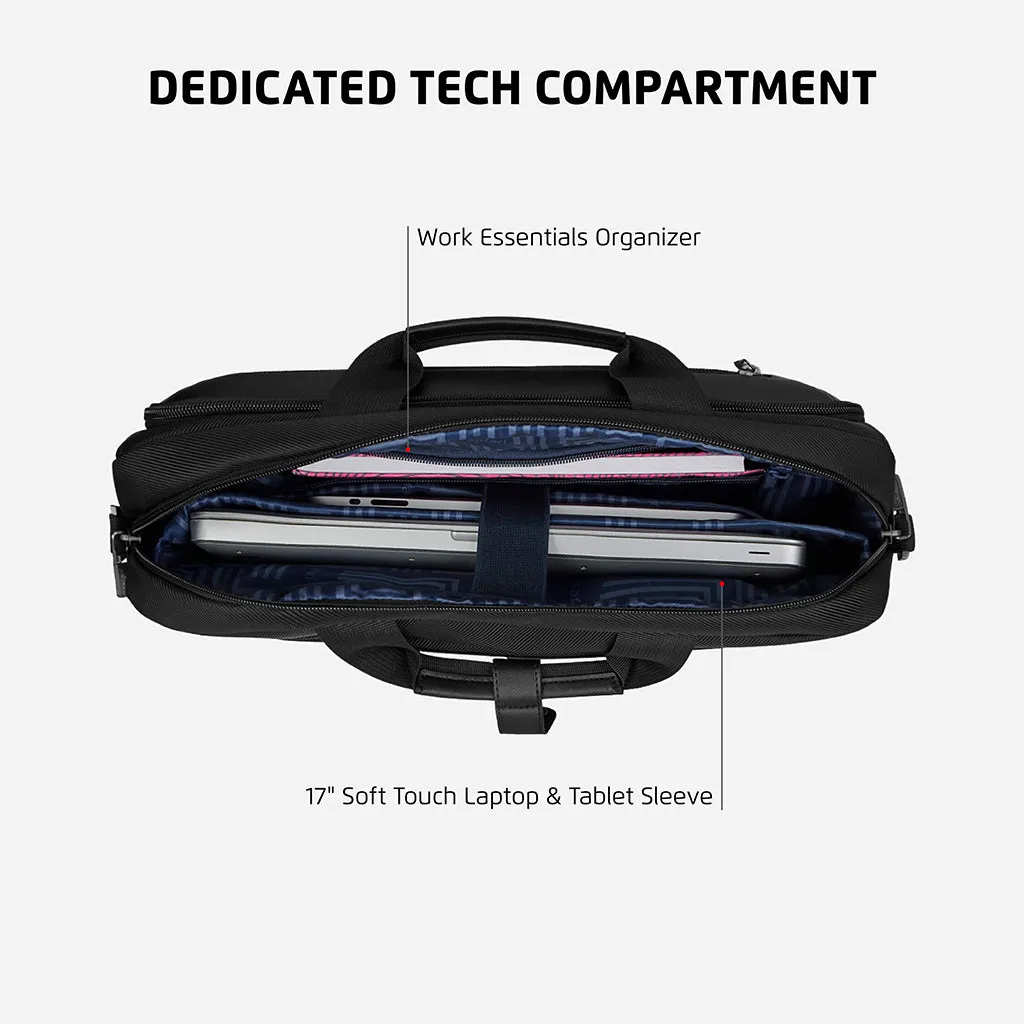 Safari Ember Messenger Bag with Dual compartments - Black