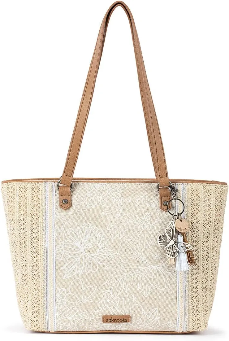 Sakroots Meadow Straw Tote