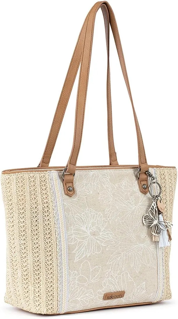Sakroots Meadow Straw Tote