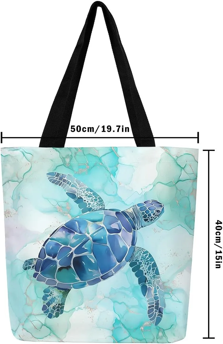 Sea Turtle Canvas Tote Bag