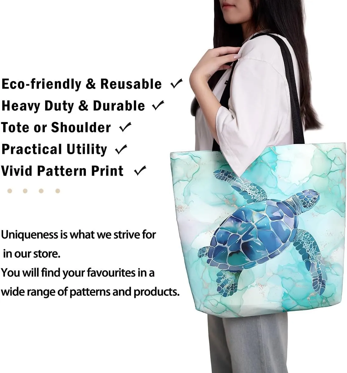 Sea Turtle Canvas Tote Bag