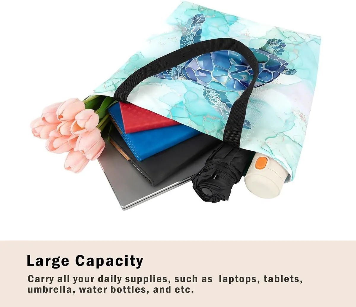 Sea Turtle Canvas Tote Bag
