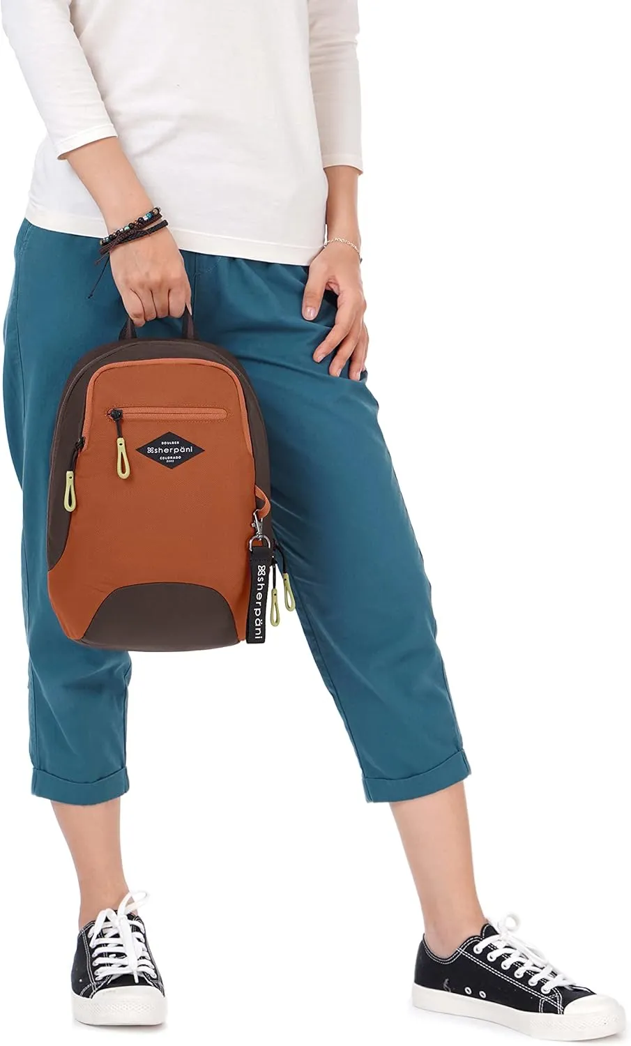 Sherpani Vespa, Mini Backpack for Women, Backpack Purse for Women, Travel Bag, RFID Protection, Fits 10 Inch Tablet (Clay)