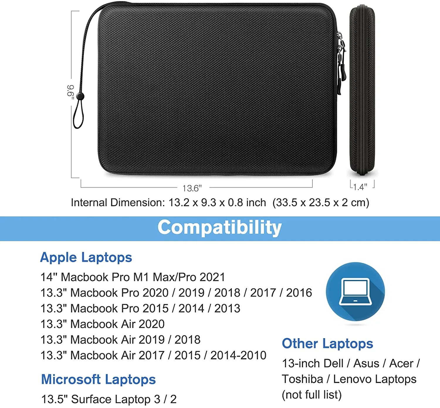 Shockproof Hard Shell Laptop Notebook Sleeve Case I Finpac