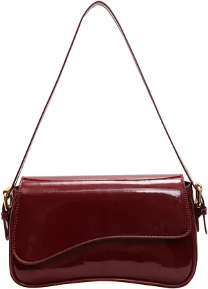 Shoulder Bag for women Y2K Crossbody Vegan Leather Purse Straps Retro Clutch Hobo Hadbags with 2 Removable