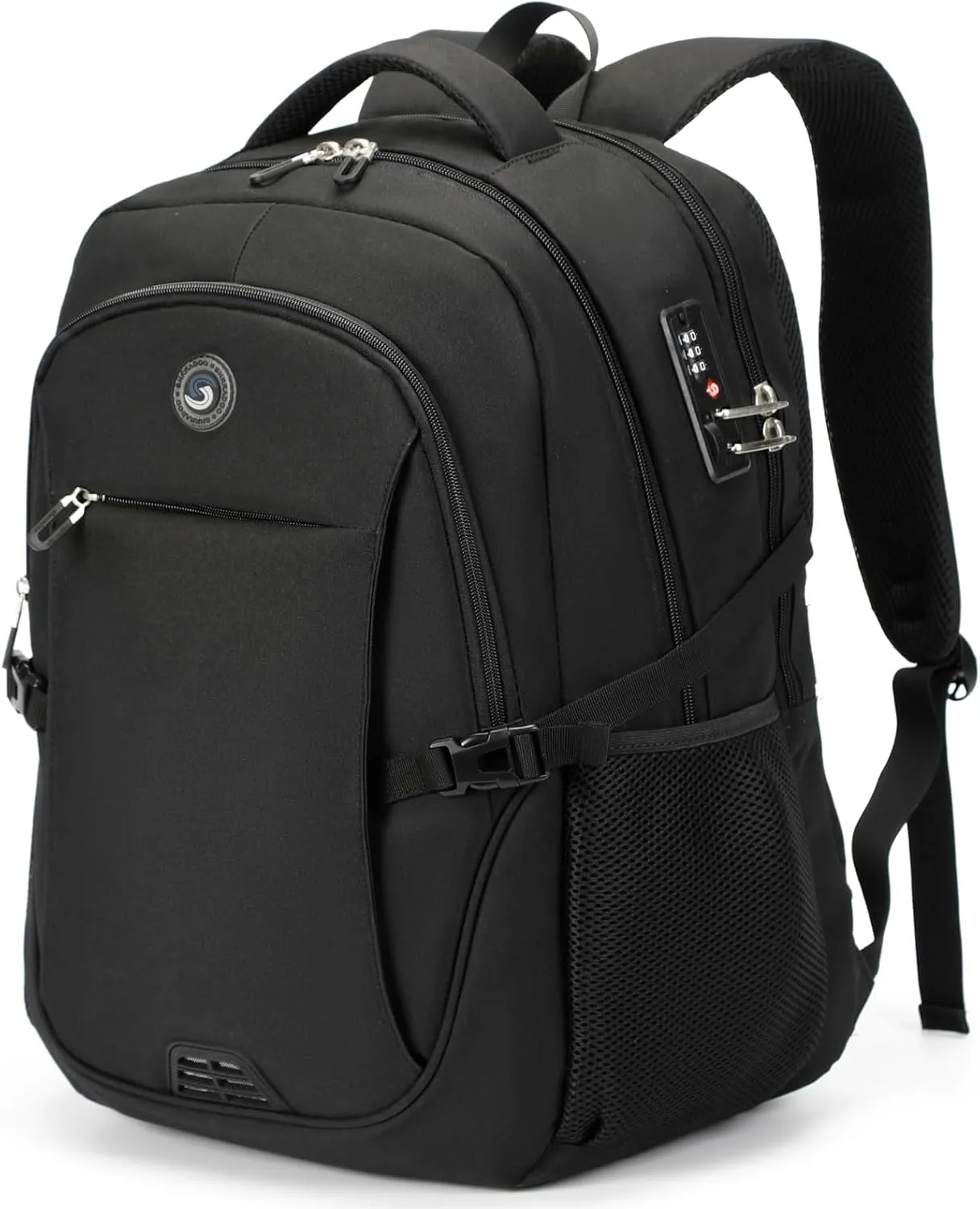 SHRRADOO Anti Theft Laptop Backpack Travel Backpacks with usb Charging Port for Women Men College Backpack Computer Bag Fits 17 Inch Laptop,Grey