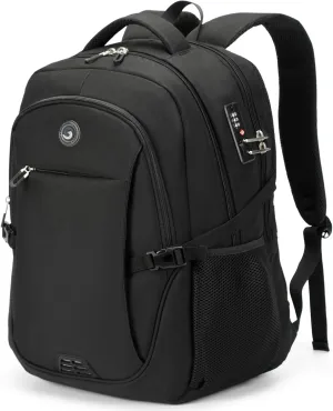 SHRRADOO Anti Theft Laptop Backpack Travel Backpacks with usb Charging Port for Women Men College Backpack Computer Bag Fits 17 Inch Laptop,Grey