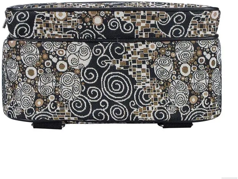 Signare Tapestry Backpack for Women Computer Rucksack Knapsack bookbags for women In Gustav Klimt The Kiss (BKPK-KISS)