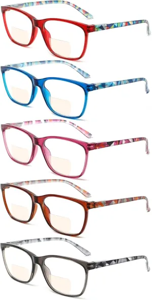 SIGVAN Ladies Reading Glasses Blue Light Blocking Spring Hinge Fashion Pattern Print Eyeglasses for Women