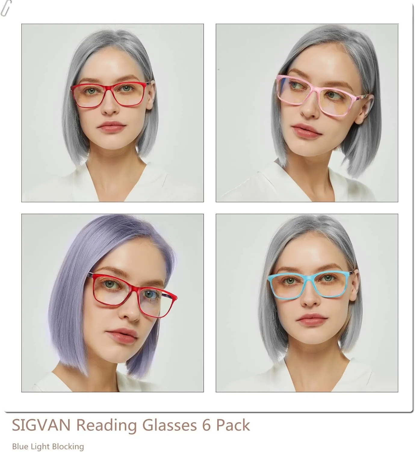 SIGVAN Ladies Reading Glasses Blue Light Blocking Spring Hinge Fashion Pattern Print Eyeglasses for Women