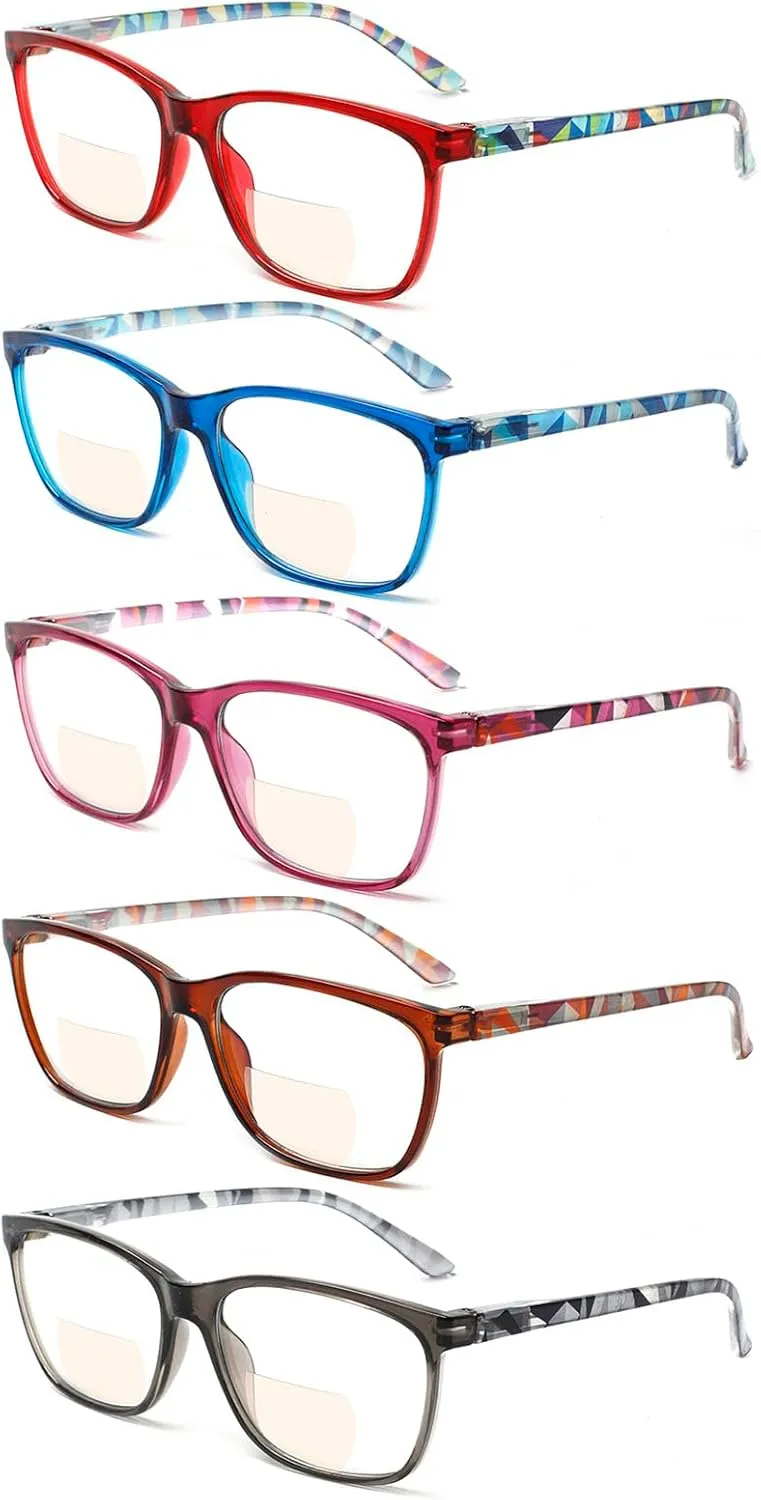 SIGVAN Ladies Reading Glasses Blue Light Blocking Spring Hinge Fashion Pattern Print Eyeglasses for Women