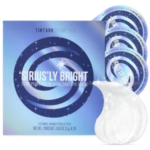'SIRIUS'LY BRIGHT Under Eye Patches 28 Pairs, Reduce Dark Circles Puffiness Bags, Rejuvenate Eye Mask, Eye Gel Pads with Caffeine Boost, Hyaluronic acid, Iris Moss Extract, Gifts for Women and Men