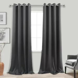Slate Grey Curtains 108 Inches Long for 9 Foot High Ceiling Window 2 Panels Grommet XL Oversized Light Blocking Insulated Thermal Blackout Drapes for Living Room 9 FT Length,Dark Charcoal Gray