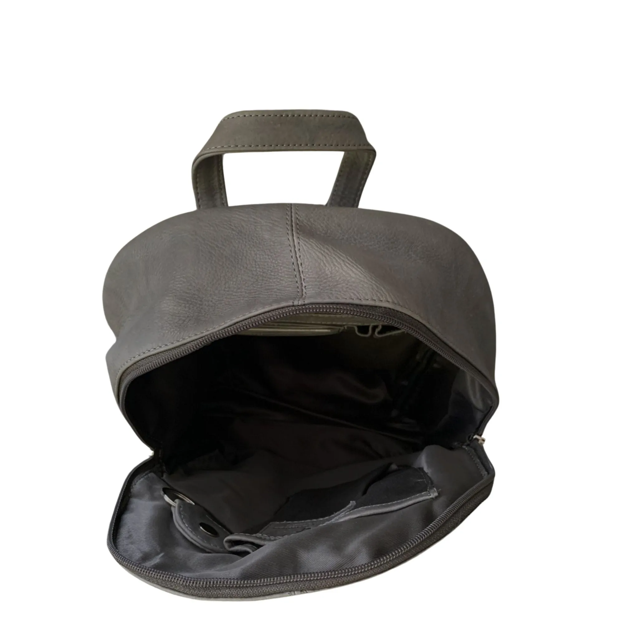 Sleek Zippered Leather Backpack - WL833