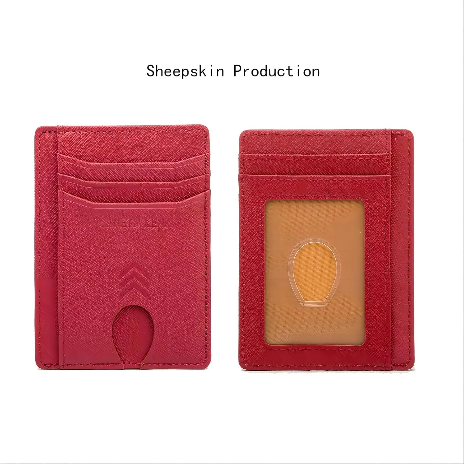 Slim Wallet for Women, Credit Card Holder Leather Minimalist Front Pocket RFID Blocking Wallet for Men Women (Cross Burgundy)