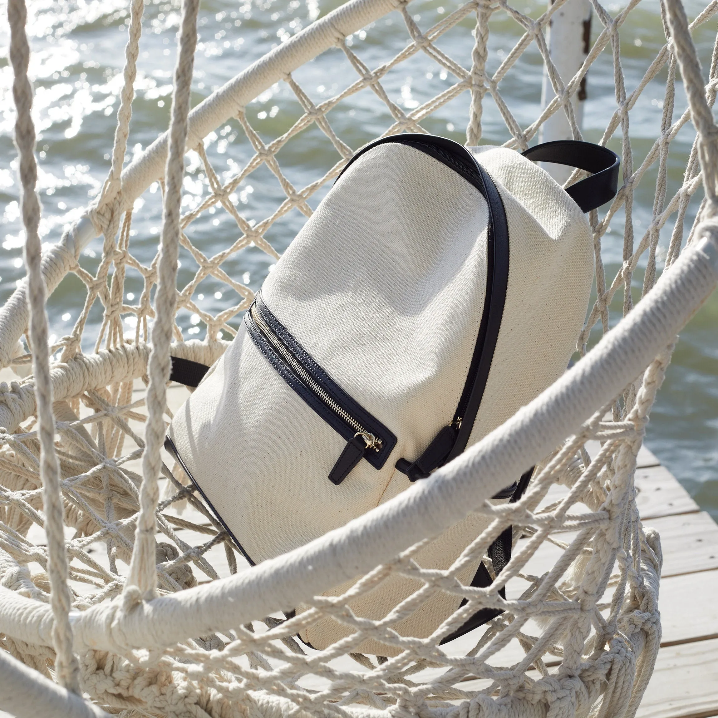Sloan Backpack in Canvas Natural Canvas/Black