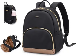 Small Backpack for Women Waterproof Stylish Mini Backpack Daypack Purses Cute Bookbag for Casual College Travel Daily,fit 10.9Inch iPad,Black