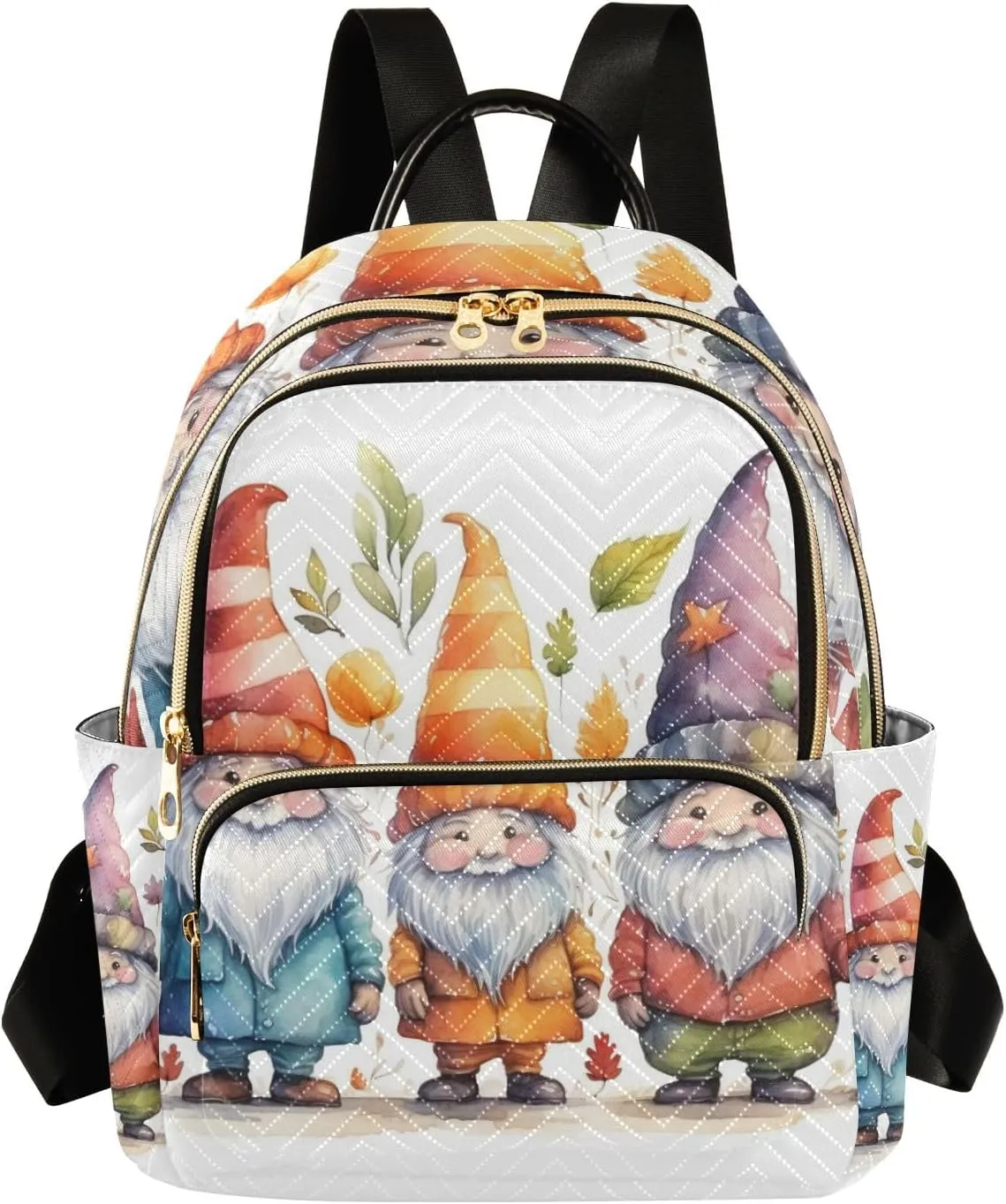 Small Backpack Purse for Women, Autumn Dwarfs Travel Bag Casual Daypack Shoulder Bag