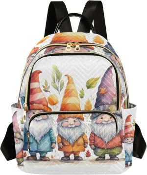 Small Backpack Purse for Women, Autumn Dwarfs Travel Bag Casual Daypack Shoulder Bag