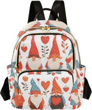Small Backpack Purse for Women, Red Blue Dwarf Travel Bag Casual Daypack Shoulder Bag