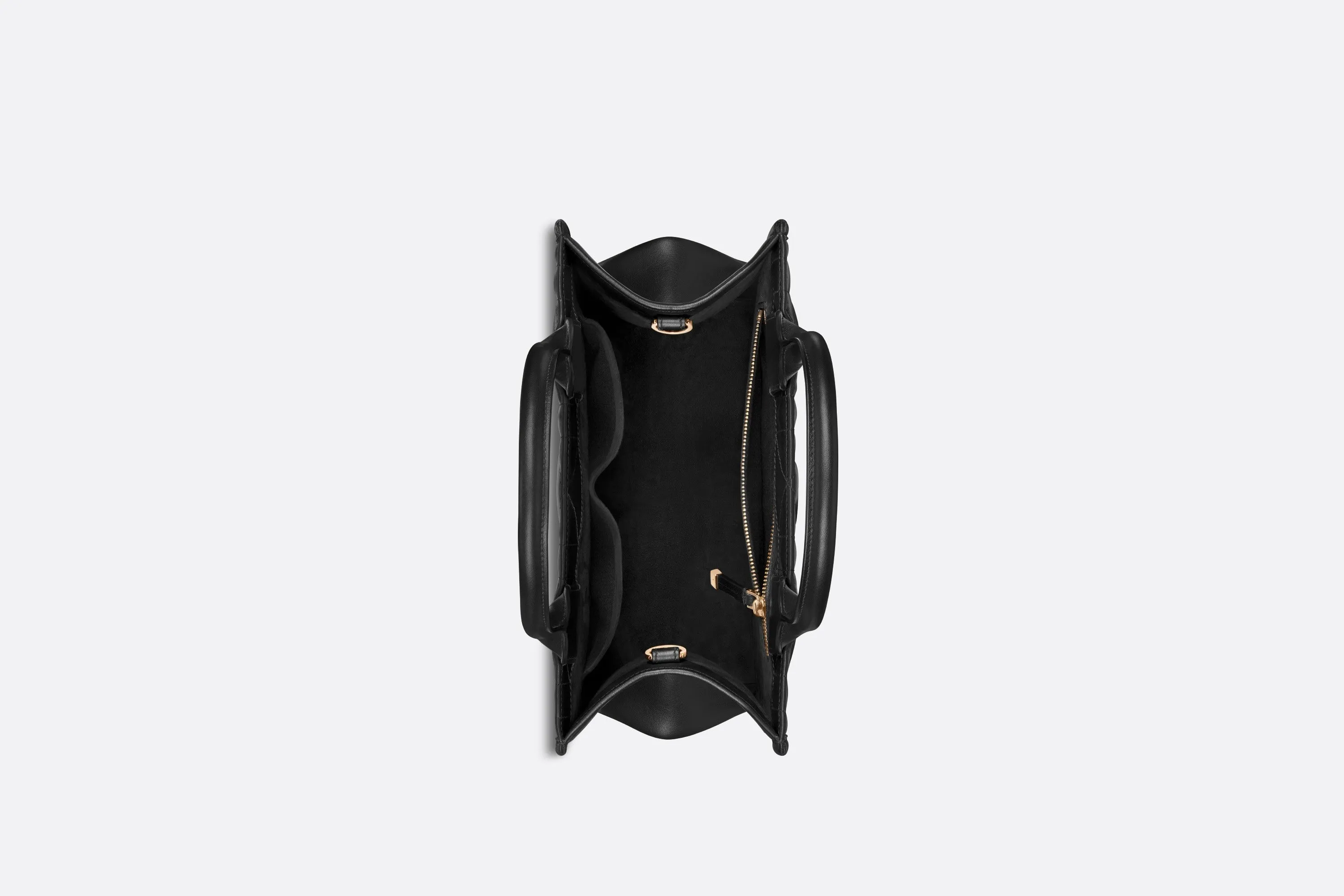 Small Dior Book Tote • Black Macrocannage Calfskin (26.5 x 21 x 14 cm)