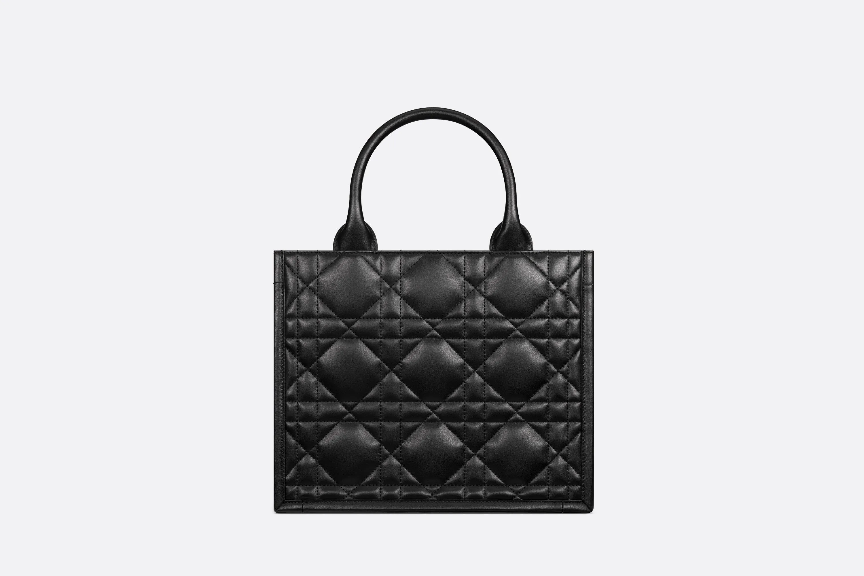 Small Dior Book Tote • Black Macrocannage Calfskin (26.5 x 21 x 14 cm)