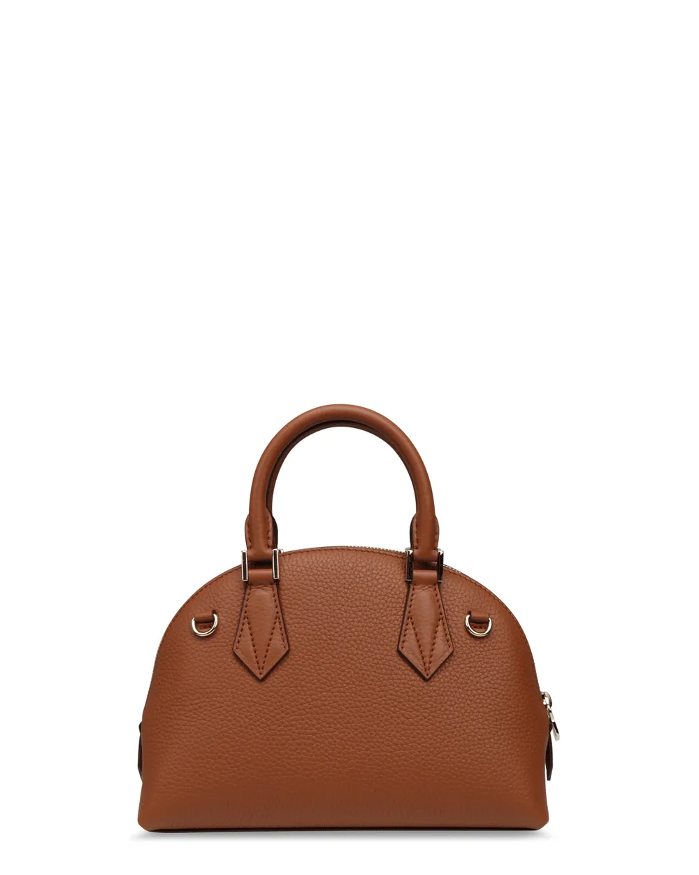 Small Reina Halfmoon Top Handle Bag in Saddle
