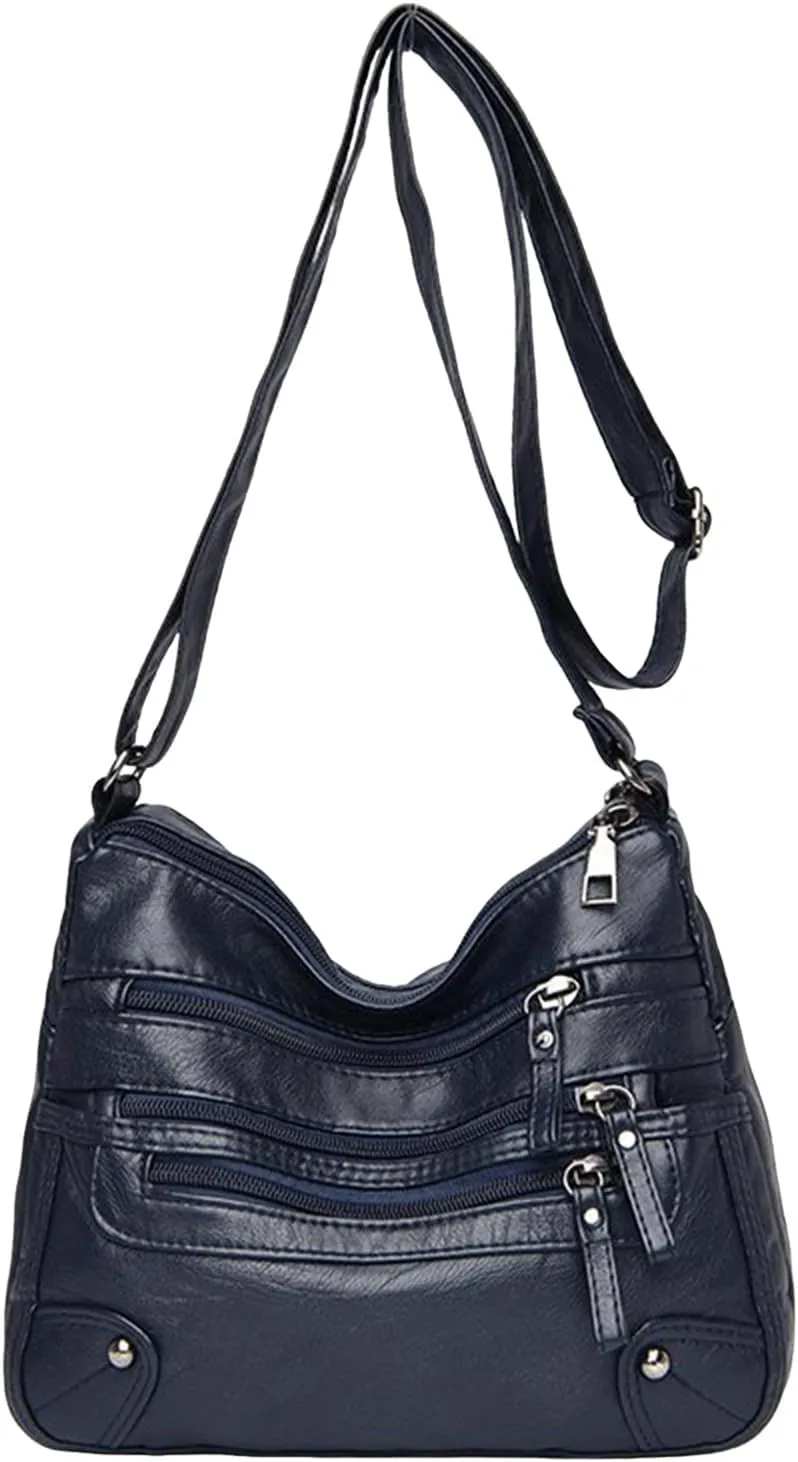 Soft Hobo Bags for Women Purses and Handbags Shoulder Satchel Bag Blue