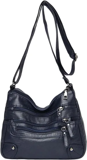 Soft Hobo Bags for Women Purses and Handbags Shoulder Satchel Bag Blue