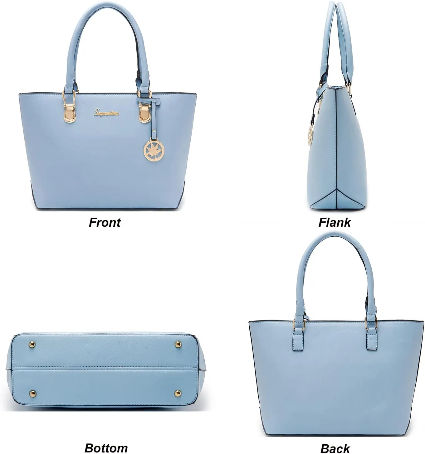 Soperwillton Women Handbags Wallet Tote Bag Shoulder Bag Top Handle Satchel 3pcs Purse Set