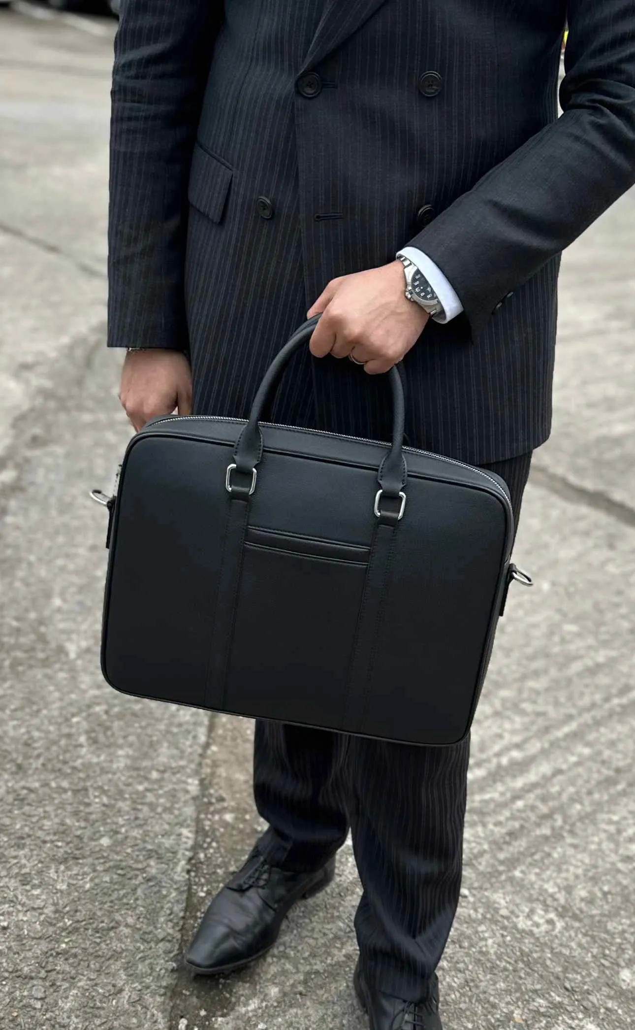 Sophisticated Laptop | BriefCase Bag Black Weekend sale Zip Leather