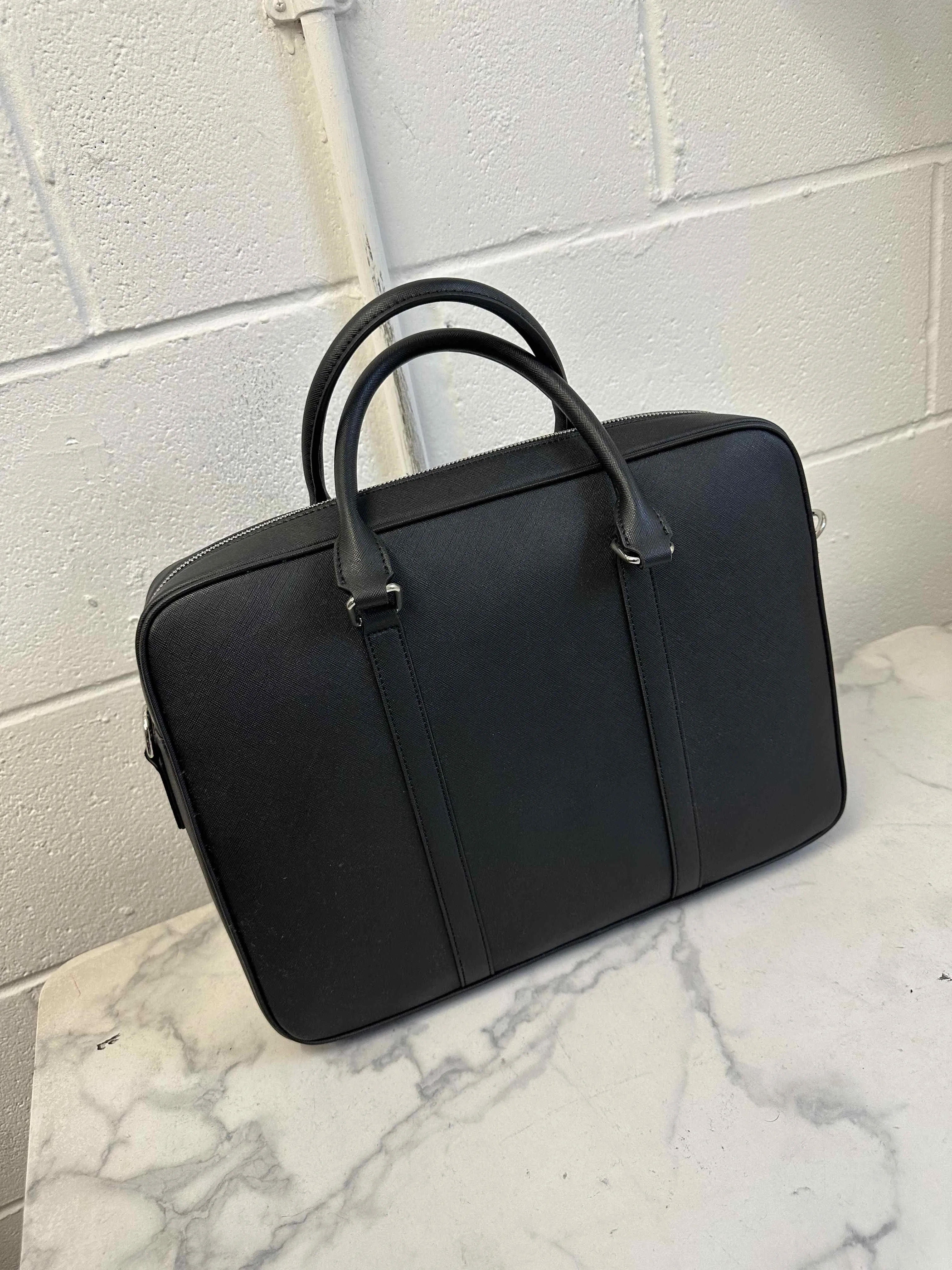 Sophisticated Laptop | BriefCase Bag Black Weekend sale Zip Leather