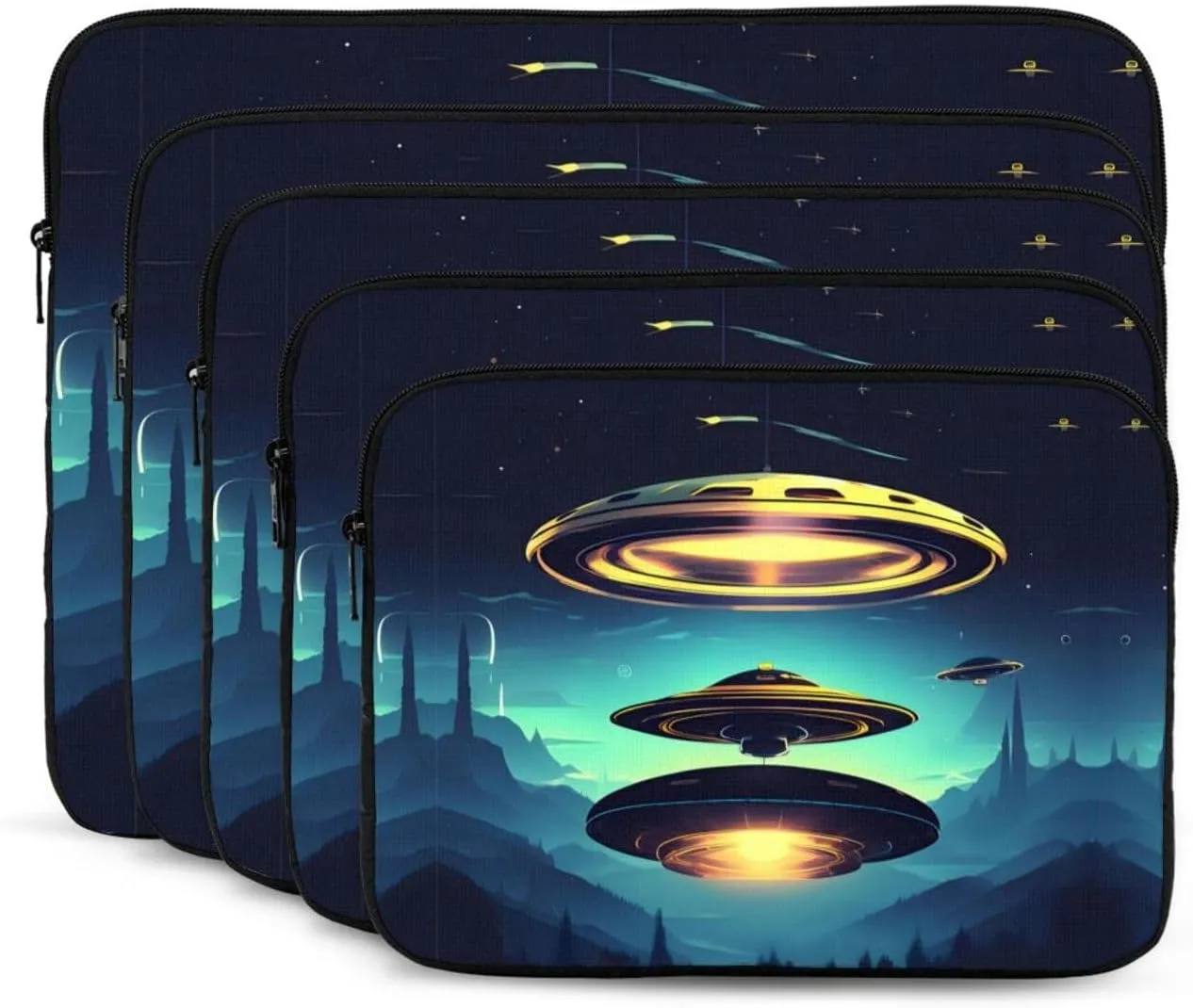 Spacecraft descend Pattern Shockproof Portable Laptop 13 inch Sleeve Bag for Men and Women - Ideal for Business Travel, School, and Daily Use
