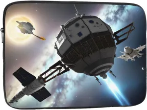 Spacecraft descend Prints Shockproof Portable Laptop Sleeve Bag 15 inch for Men and Women Business Travel, Office Daily Use