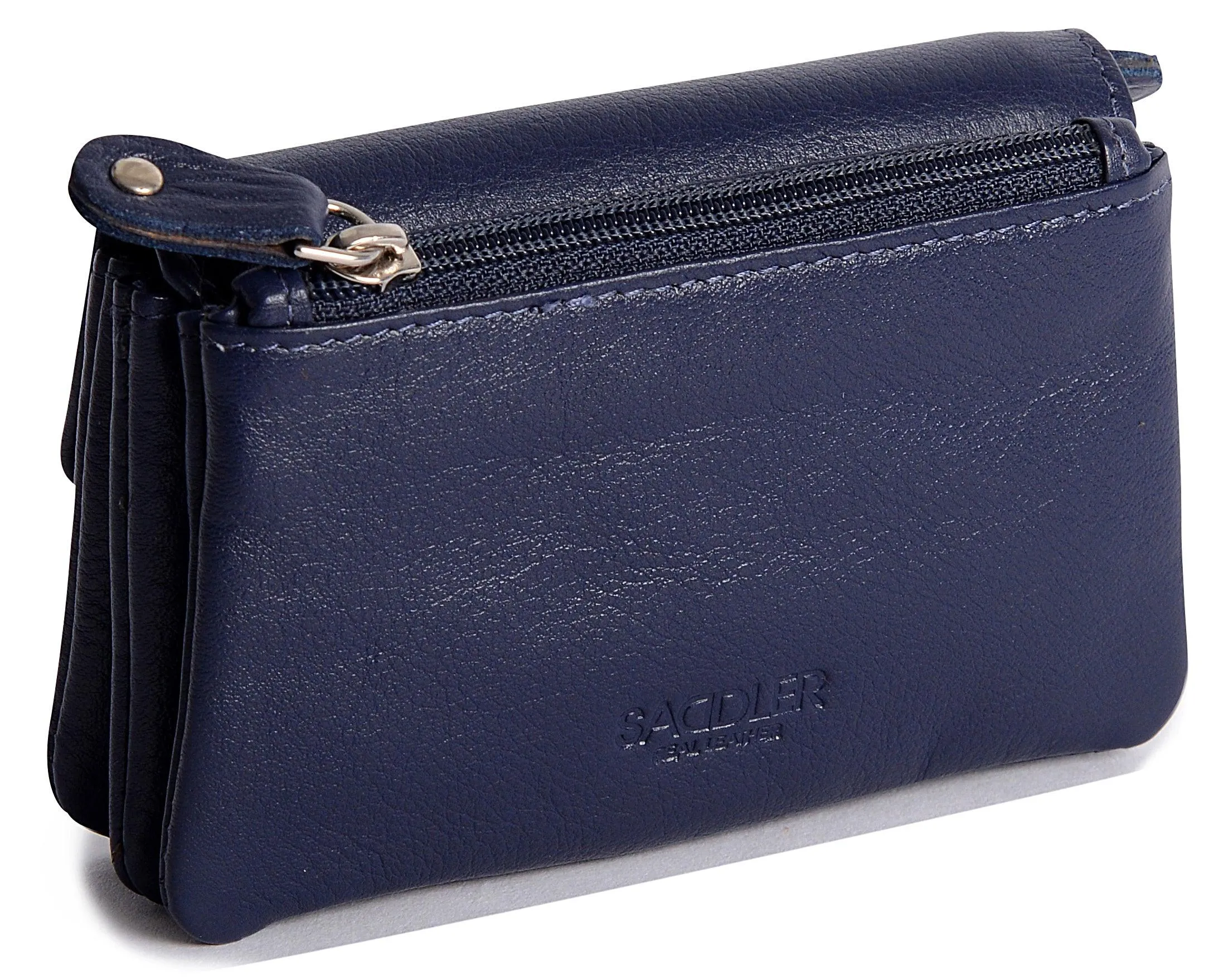 Spacious Leather Purse "Lily" – Handmade by Saddler | RFID Protected & Gift Boxed | Triple Gusset Design for Cards, Coins & Keys