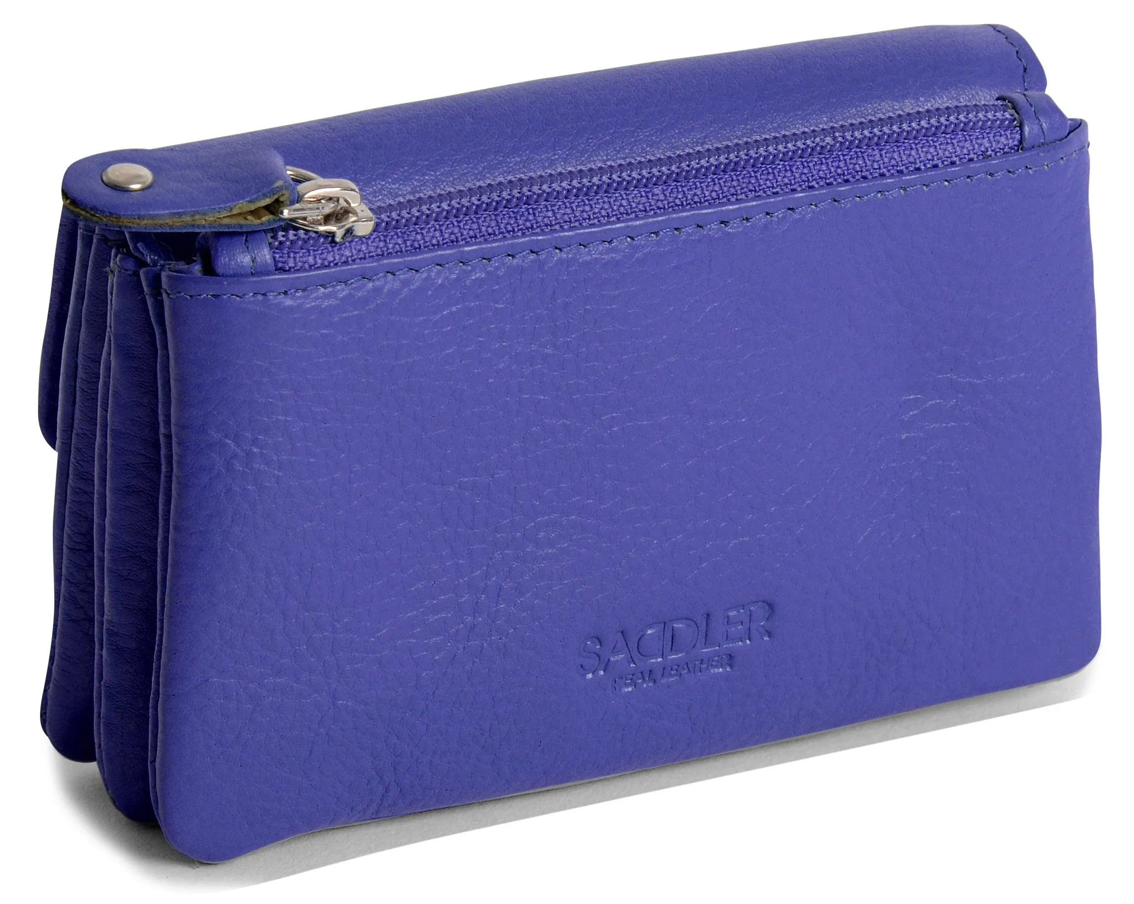 Spacious Leather Purse "Lily" – Handmade by Saddler | RFID Protected & Gift Boxed | Triple Gusset Design for Cards, Coins & Keys