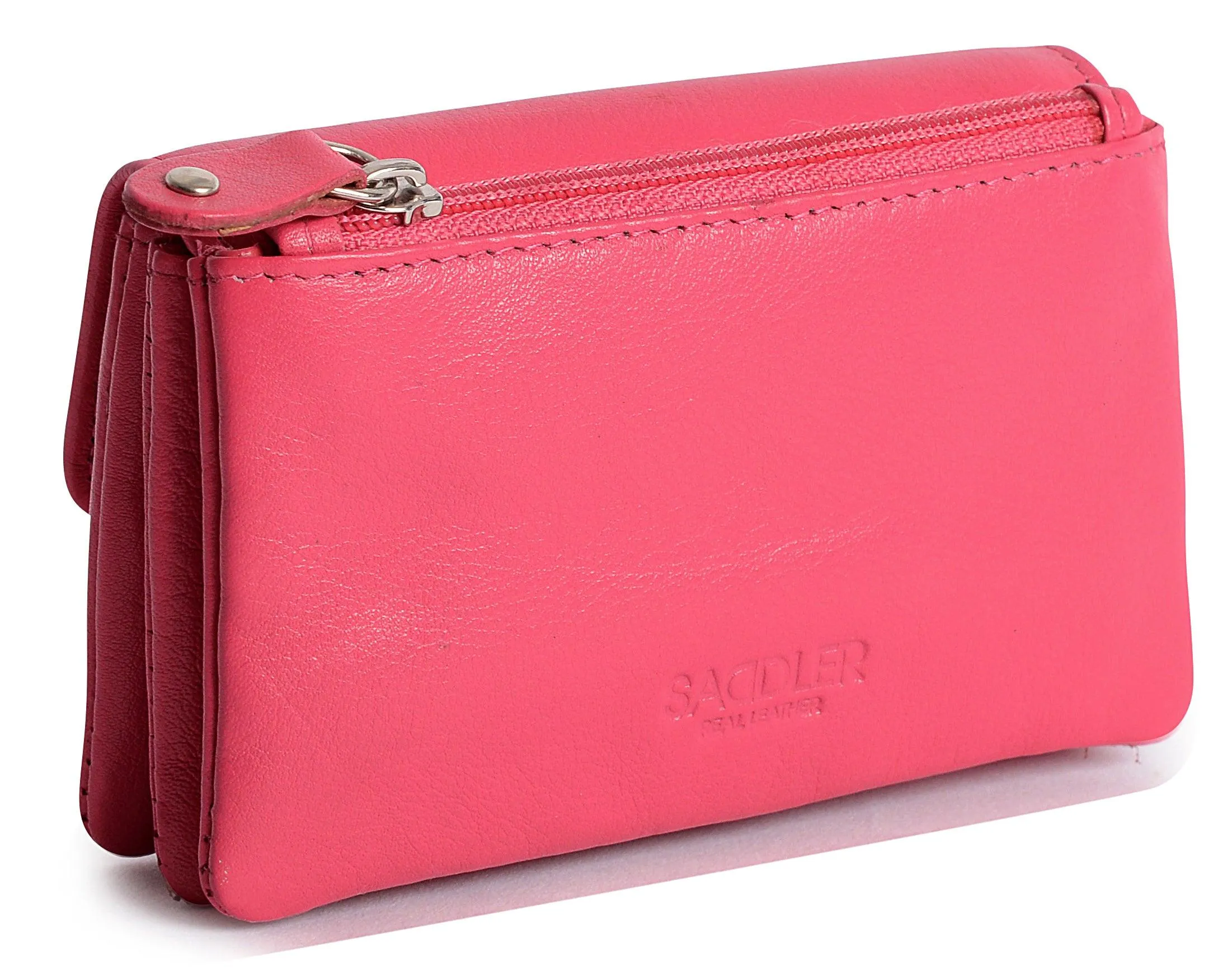 Spacious Leather Purse "Lily" – Handmade by Saddler | RFID Protected & Gift Boxed | Triple Gusset Design for Cards, Coins & Keys